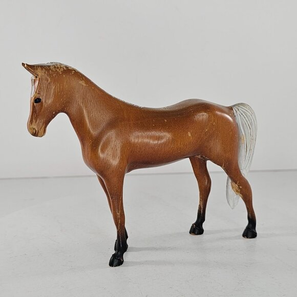Grand Wood Golden Blaze Horse Wood Carved Figurine - Picture 4 of 8